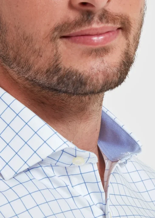 Greenwich Tailored Shirt - Light Blue Check
