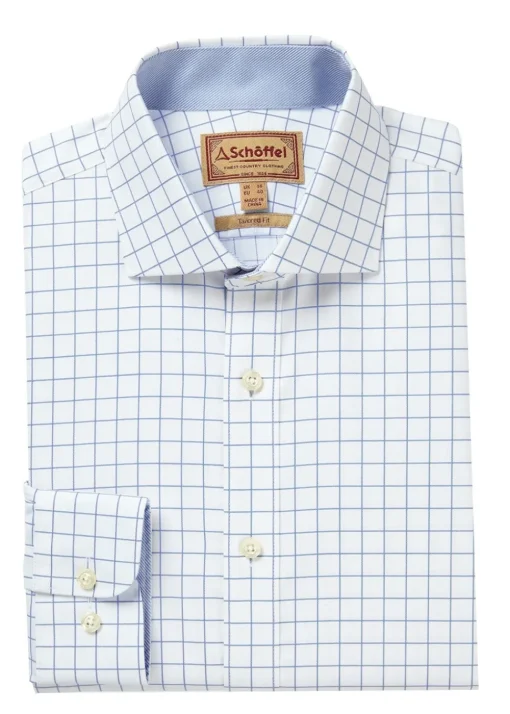 Greenwich Tailored Shirt - Light Blue Check