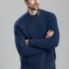 Griffiths Relaxed Crew Neck Sweater - Navy