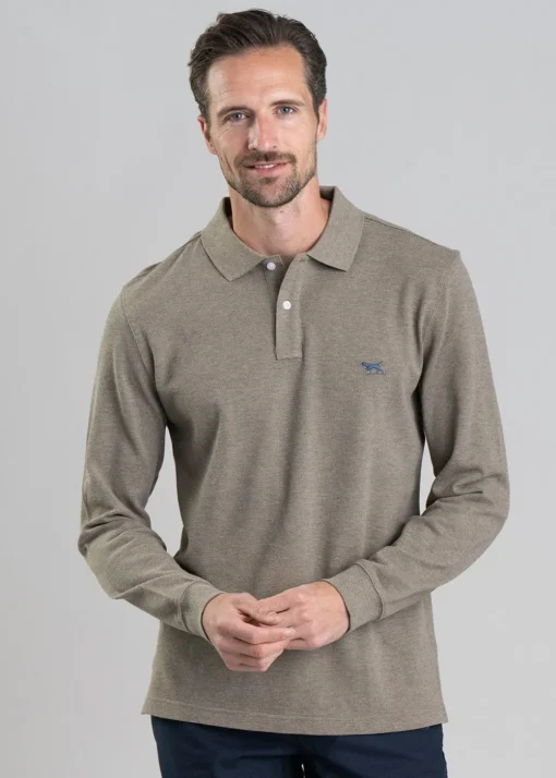 Gunn Long Sleeved Polo - Latte