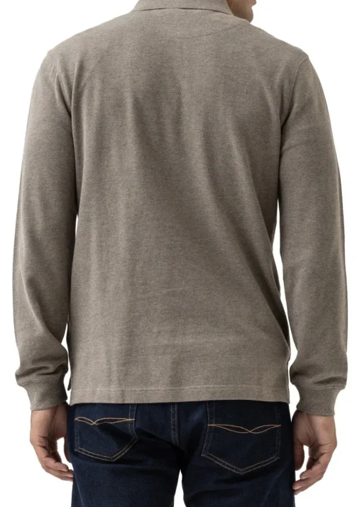 Gunn Long Sleeved Polo - Latte