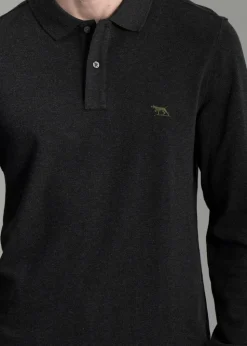 Gunn Long Sleeved Polo - Charcoal