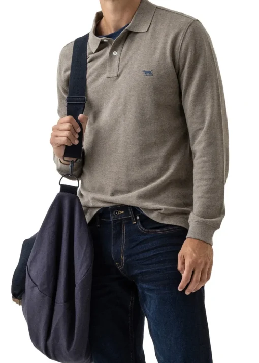 Gunn Long Sleeved Polo - Latte
