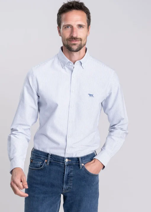 Gunn Oxford Striped Shirt - Horizon