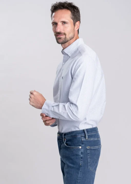 Gunn Oxford Striped Shirt - Horizon