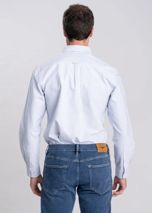 Gunn Oxford Striped Shirt - Horizon