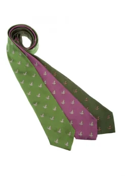 Hares Silk Tie - Bright Green