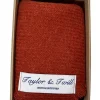 Harris Tweed Pocket Square - Rust Orange