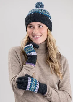 Hattie Lambswool Gloves - Smoke