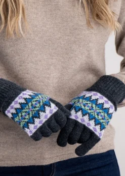 Hattie Lambswool Gloves - Smoke