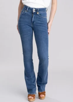 High Rise Flared Jeans - Denim
