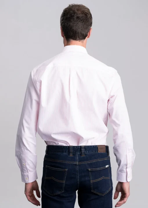 Holme Striped Shirt - Mauve Blush