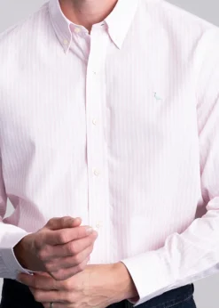 Holme Striped Shirt - Mauve Blush