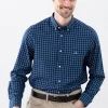 Indigo Windowpane Check Shirt - Eggshell