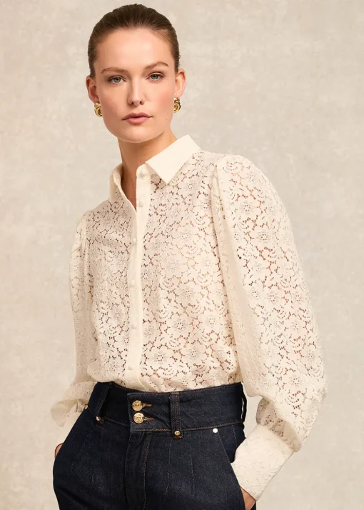 Iona Lace Shirt - Ivory