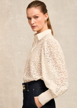 Iona Lace Shirt - Ivory
