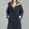 Iris Waterproof Jacket - Dark Navy, Light Sand and Military Brown