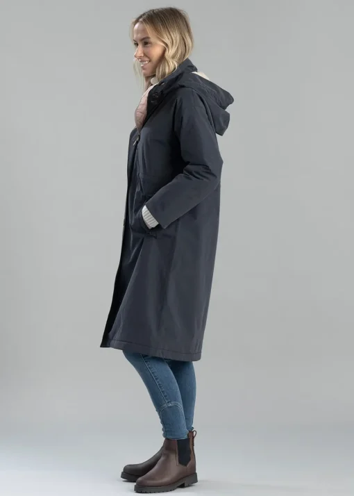 Iris Waterproof Jacket - Dark Navy, Light Sand and Military Brown