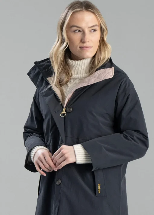 Iris Waterproof Jacket - Dark Navy, Light Sand and Military Brown