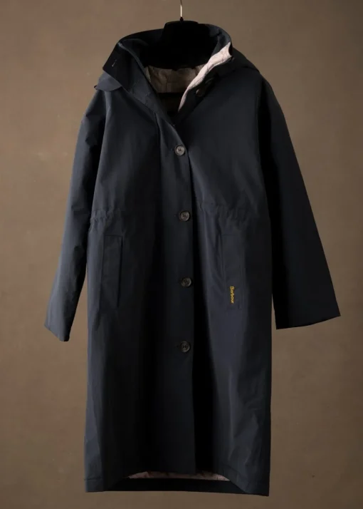 Iris Waterproof Jacket - Dark Navy, Light Sand and Military Brown
