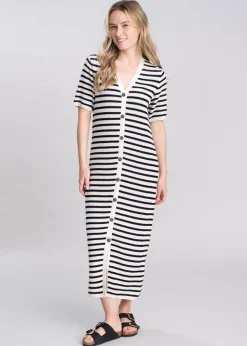 Isla Knitted Midi Dress - Multi Stripe