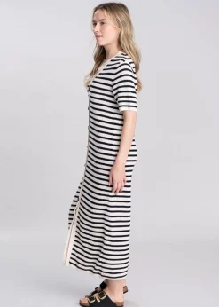 Isla Knitted Midi Dress - Multi Stripe