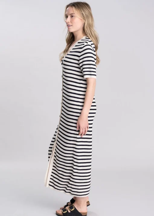 Isla Knitted Midi Dress - Multi Stripe