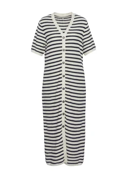 Isla Knitted Midi Dress - Multi Stripe