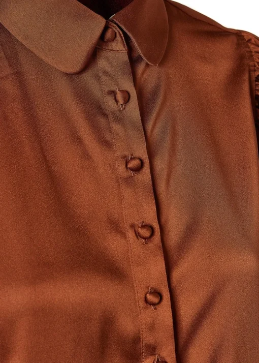 Isla Satin Shirt - Copper