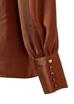 Isla Satin Shirt - Copper