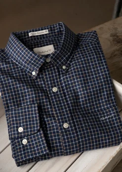 Jaspe Tattersall Shirt - Persian Blue