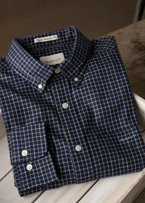 Jaspe Tattersall Shirt - Persian Blue