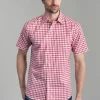 Jasper Short Sleeve Oxford Shirt - Ruby