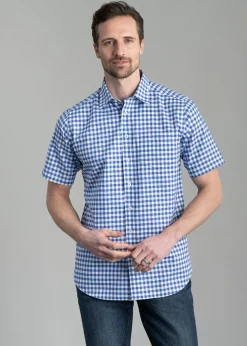 Jasper Short Sleeve Oxford Shirt - Sky