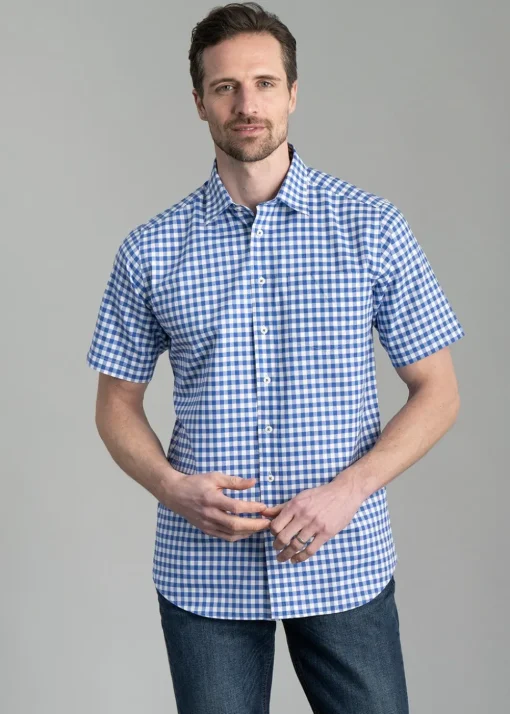 Jasper Short Sleeve Oxford Shirt - Sky