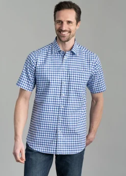 Jasper Short Sleeve Oxford Shirt - Sky