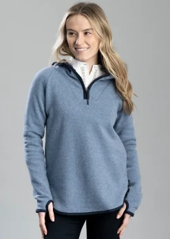 Judit Hood Windproof Sweater - Dove Blue