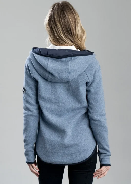 Judit Hood Windproof Sweater - Dove Blue