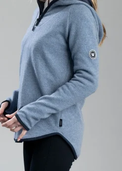 Judit Hood Windproof Sweater - Dove Blue