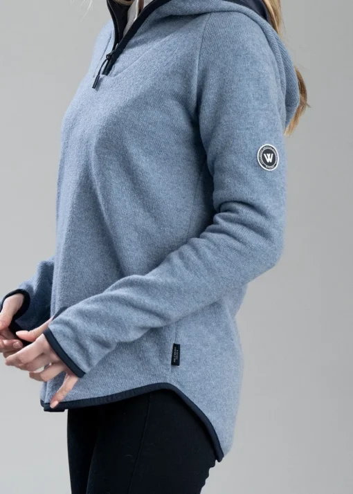 Judit Hood Windproof Sweater - Dove Blue