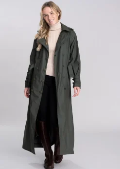 Kendal Waterproof Trench Coat - Full Length - Evergreen
