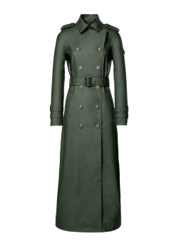 Kendal Waterproof Trench Coat - Full Length - Evergreen