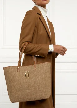 Kensington Tote Bag - Tan Herringbone