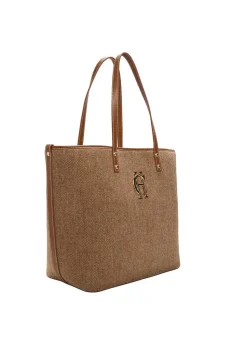 Kensington Tote Bag - Tan Herringbone