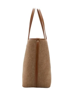 Kensington Tote Bag - Tan Herringbone