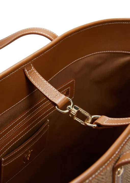 Kensington Tote Bag - Tan Herringbone