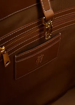 Kensington Tote Bag - Tan Herringbone