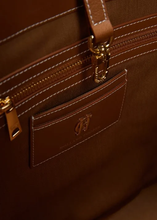 Kensington Tote Bag - Tan Herringbone
