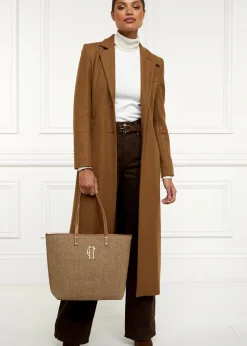 Kensington Tote Bag - Tan Herringbone