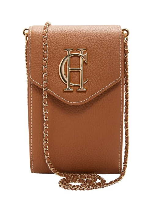 Knightsbridge Phone Pouch - Tan Gold
